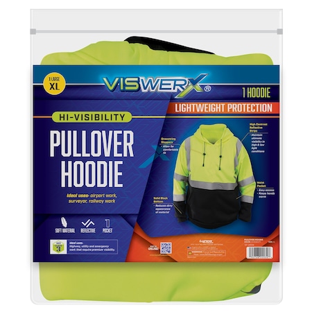 Hi-Vis Pullover Hoodie - ANSI CL2 XL